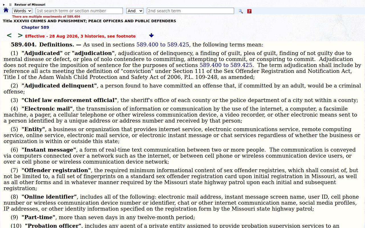 Sullivan County sex offender registration official statute
