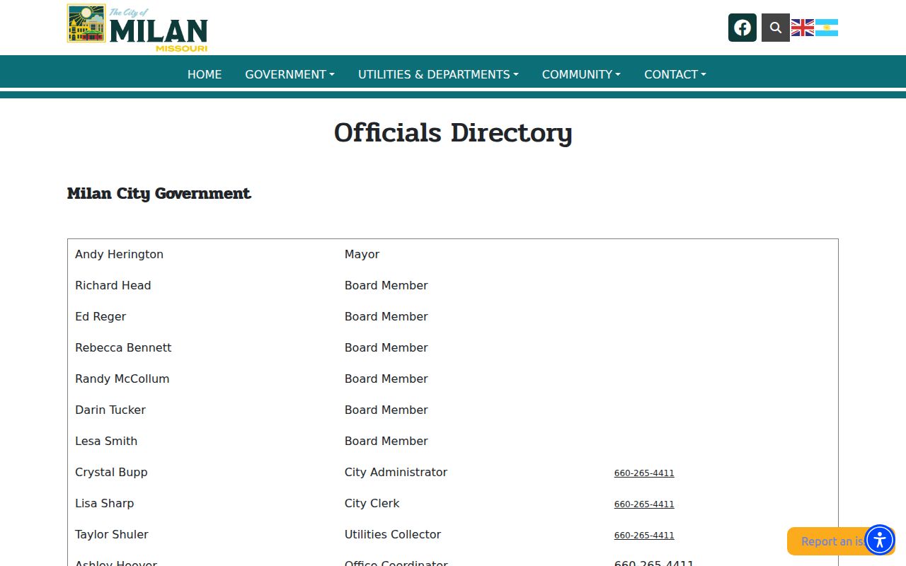 Milan officials directory for Sullivan County criminal record routing