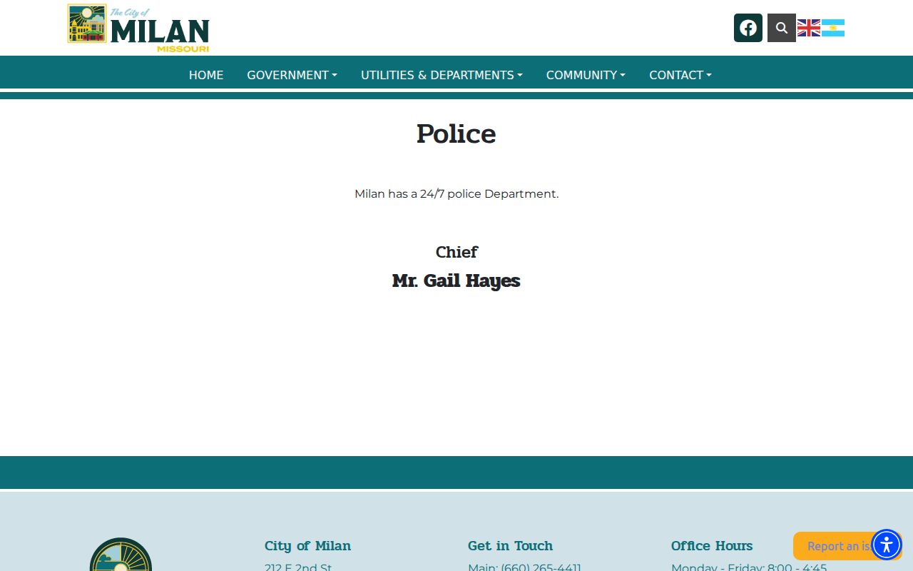 Milan Police contact for Sullivan County criminal and incident records